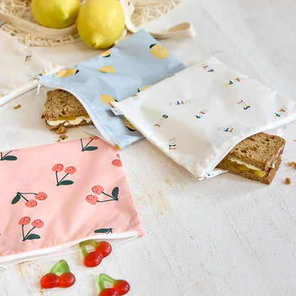 Lässig Sac à snack Happy Fruits Lemon - 2 pièces