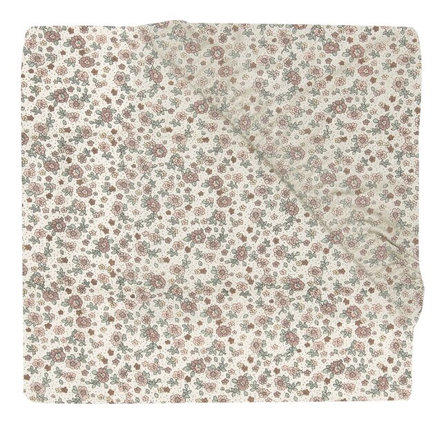 Jollein Drap-housse pour lit Retro Flowers Lg 60 x L 120 cm
