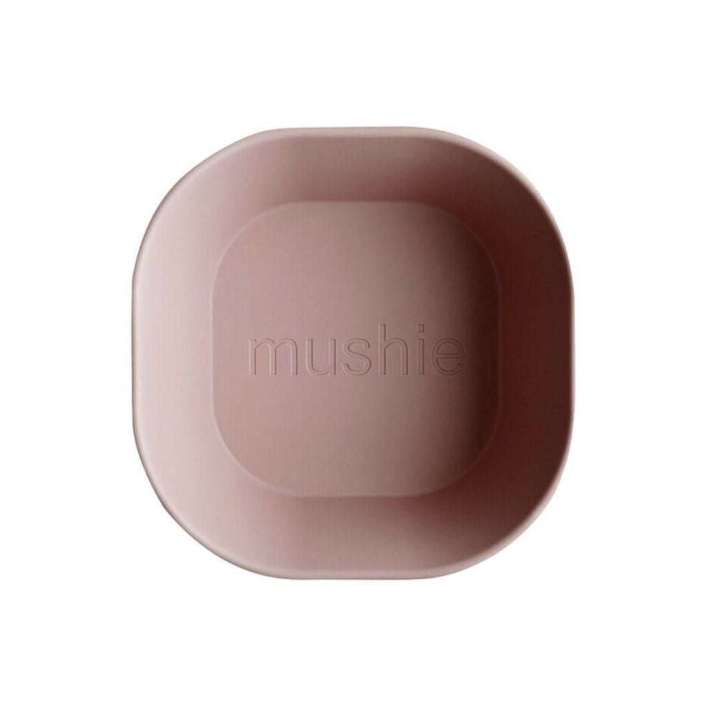 Mushie Kom Square Dinnerware Blush - 2 stuks
