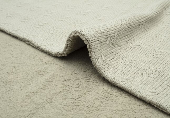 Jollein Couverture pour berceau ou parc Grain Knit Velour Olive Green 