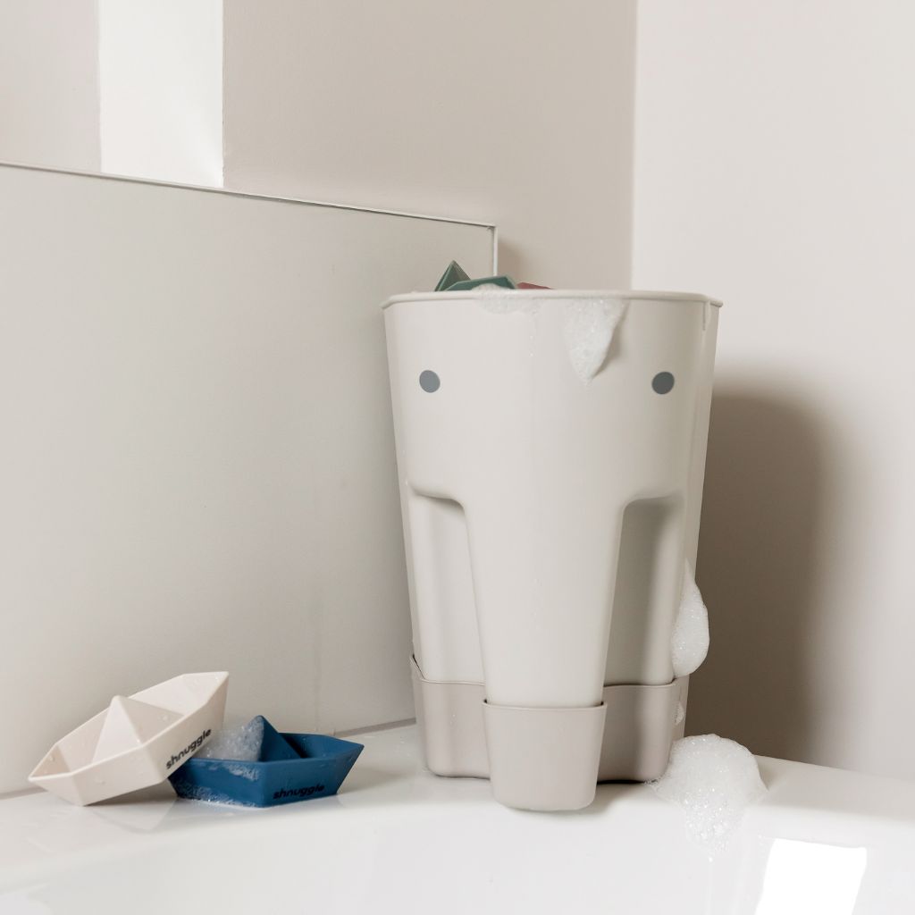 Shnuggle Ellie Bath Toy Caddy  - Taupe