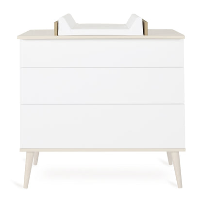 Quax 3-delige babykamer (bed L 120 x B 60 cm + commode + kast met 2 deuren) Flow White