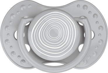 Difrax Fopspeen + 0 maanden LOVI Dynamic Harmony Light Grey/Dark Grey - 2 stuks
