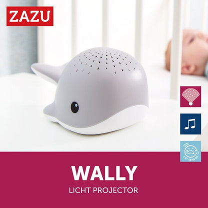 Zazu Veilleuse/projecteur Wally gris/blanc