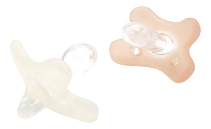 Difrax Sucette + 0 mois Natural Pure Collection blanc/rose