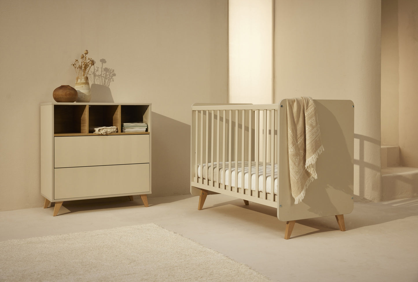 Quax Babybed Loft L 120 x B 60 cm Clay
