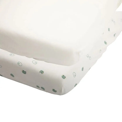  Dreambee Drap-housse pour parc Oscar Grenouilles 95 x 75 cm - 2 pièces
