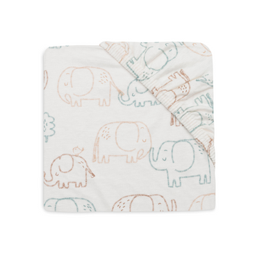 Jollein Drap-housse jersey Elephant Tales 60 x 120 cm