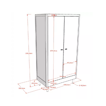 Jaxx Armoire à 2 portes Forrest Chêne