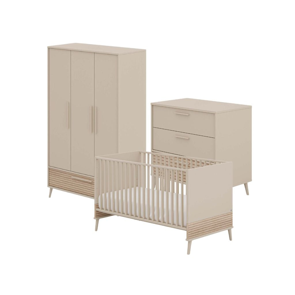 PAIDI 3-delige Babykamer Eefje (meegroeibed + commode + kast 3 deuren)