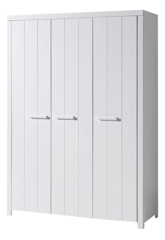 Jaxx Chambre de bébé 3 pièces (lit + commode + armoire 3 portes) Erik blanc