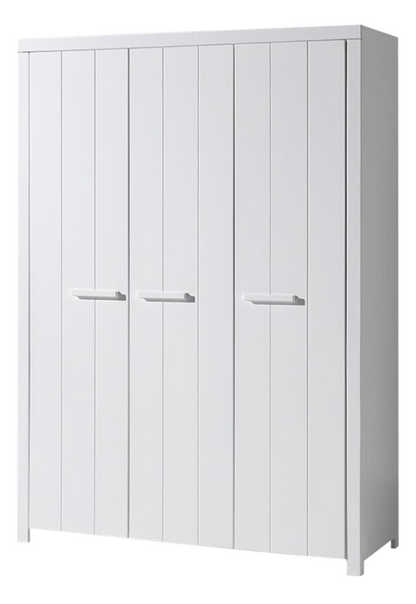 Jaxx Chambre de bébé 3 pièces (lit + commode + armoire 3 portes) Erik blanc