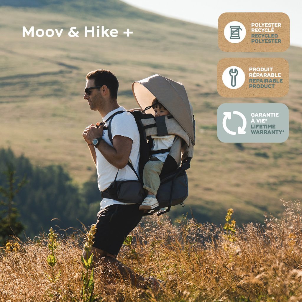 Babymoov Rugdrager Moov & Hike Dune + regenhoes