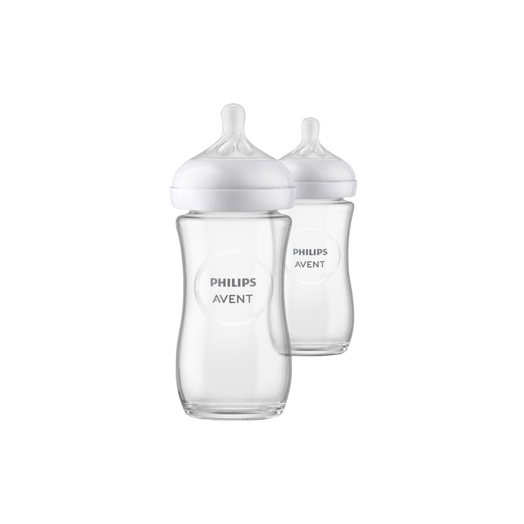 Philips AVENT Glazen zuigfles Natural Response transparant 240 ml - 2 stuks