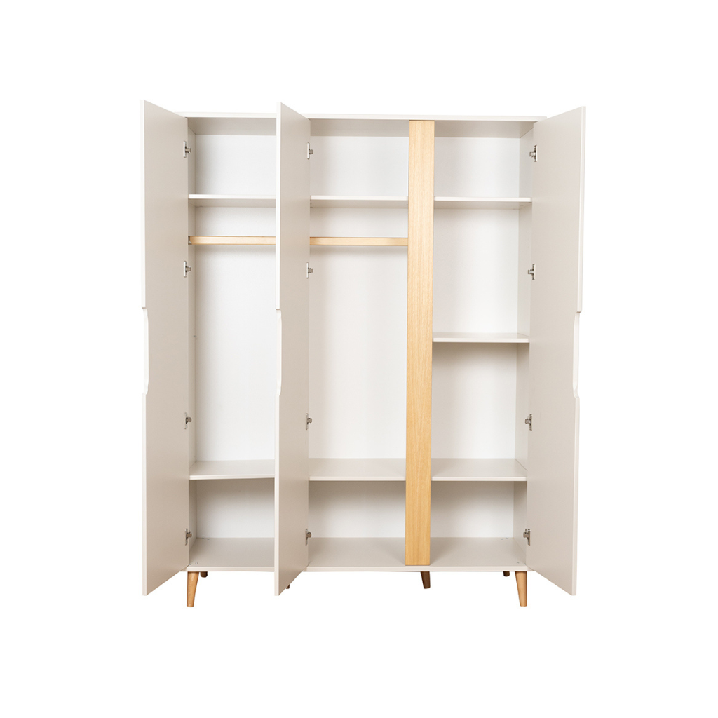 Pericles 3-delige babykamer (bed 120 x 60 + commode met verlengstuk + kast 3 deuren) Nomad dune beige