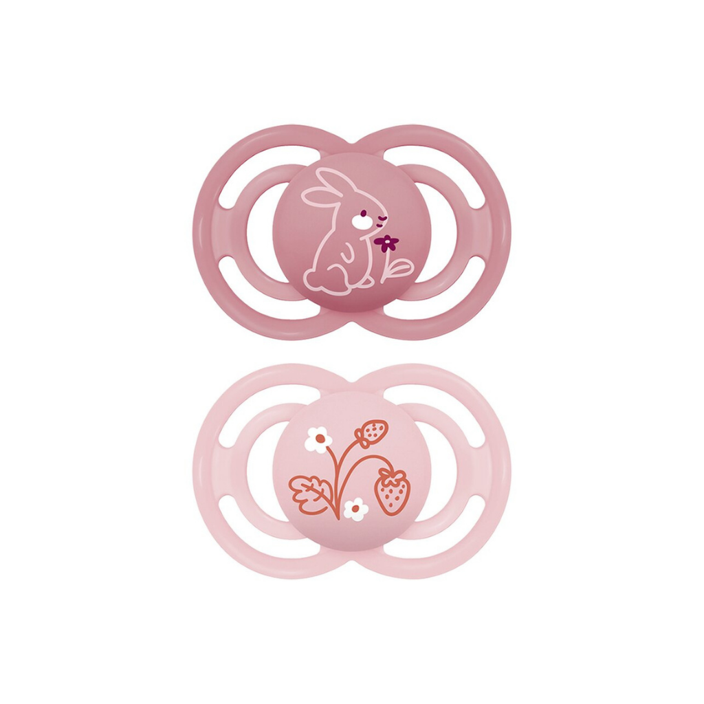 MAM Sucette + 6 mois Perfect Silicone rose - 2 pièces