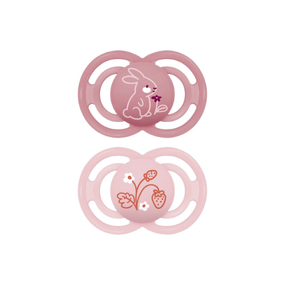MAM Sucette + 6 mois Perfect Silicone rose - 2 pièces