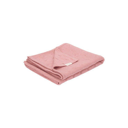 Little Dutch Couverture pour lit Pure Pink Blush coton bio Lg 110 x L 140 cm