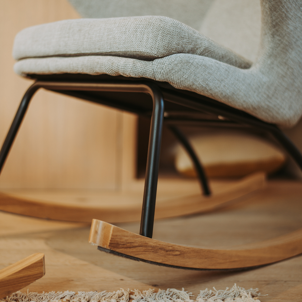 Quax Schommelstoel Rocking Chair De Luxe Adult Sand grey