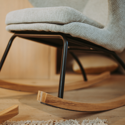 Quax Schommelstoel Rocking Chair De Luxe Adult Sand grey
