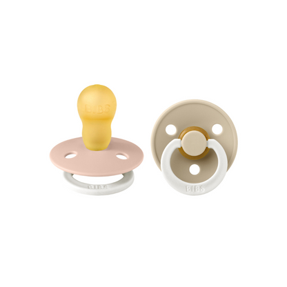 Bibs Sucette + 18 mois Glow in the dark Blush/Vanilla - 2 pièces