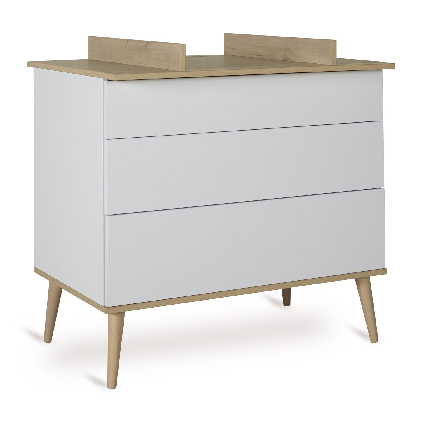 Quax 3-delige babykamer (meegroeibed L 140 x B 70 cm + commode + kast met 3 deuren) Flow White