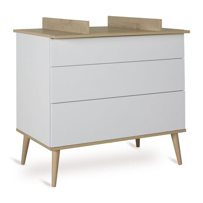 Quax 3-delige babykamer (meegroeibed L 140 x B 70 cm + commode + kast met 3 deuren) Flow White