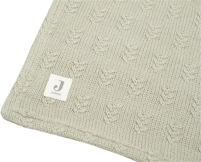 Jollein Couverture pour berceau ou parc Grain Knit Velour Olive Green 