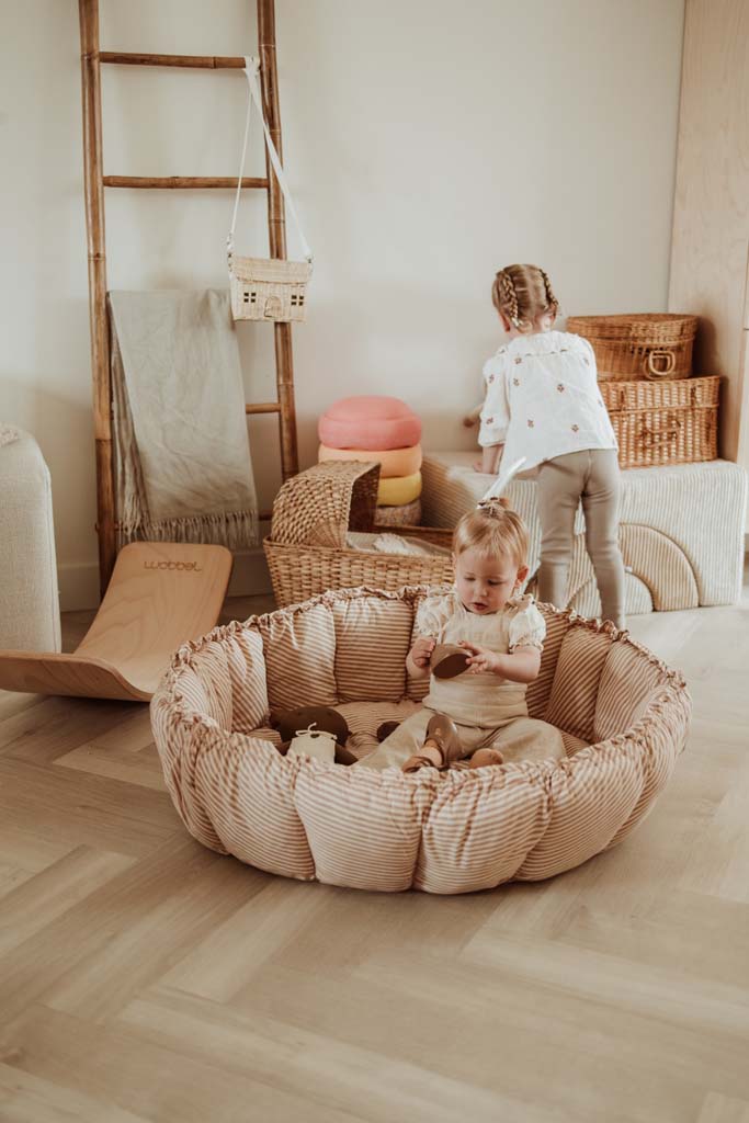 Play and Go Coco Stripes brown organic babymat 130 cm