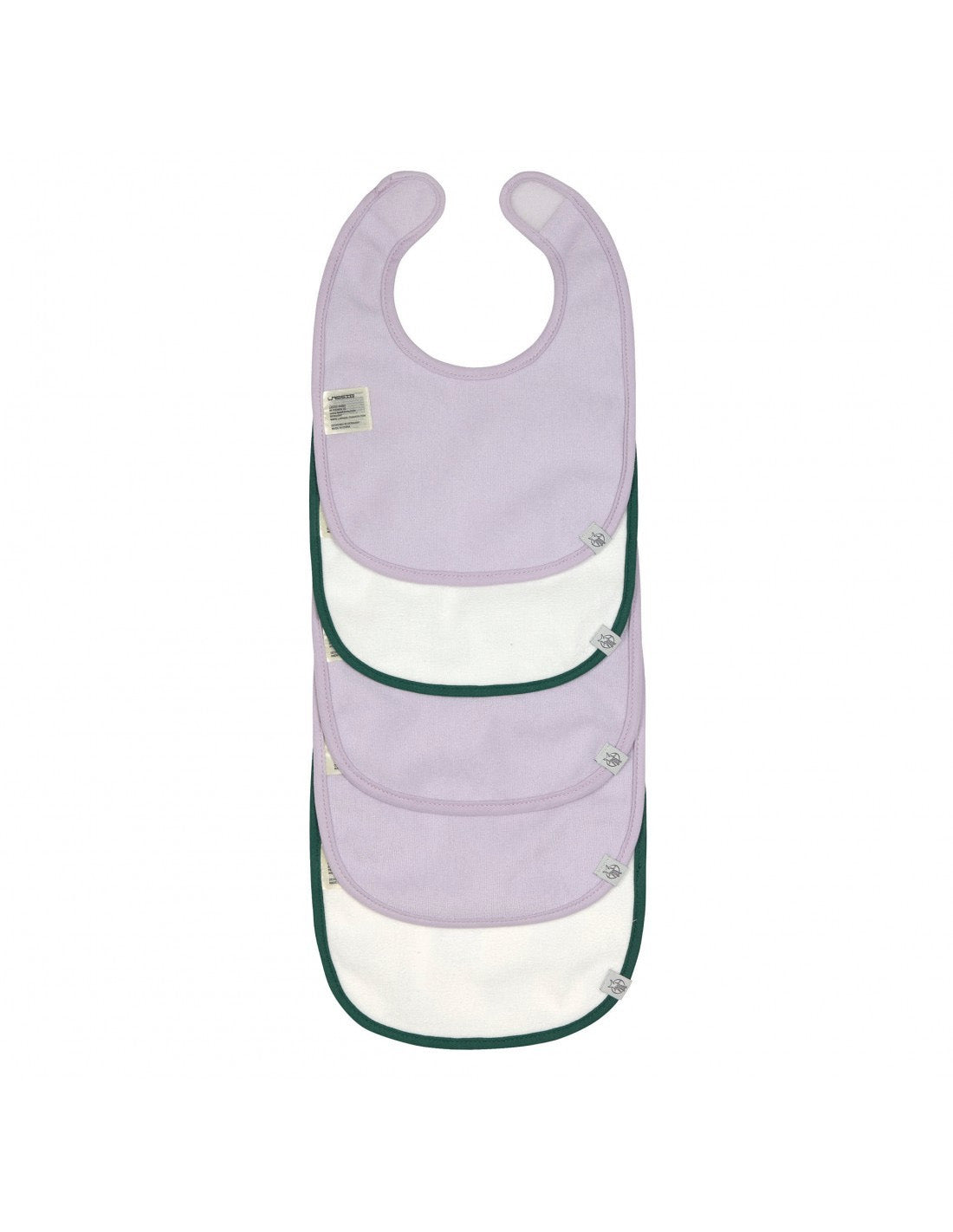 Lässig Slabbetje Happy Rascals Heart Lavender - 5 stuks