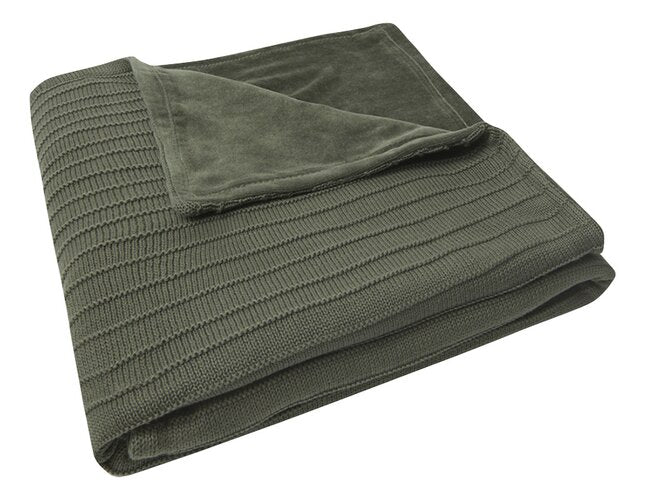 Jollein Deken voor bed Pure Knit Velvet Leaf Green