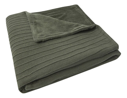 Jollein Deken voor bed Pure Knit Velvet Leaf Green