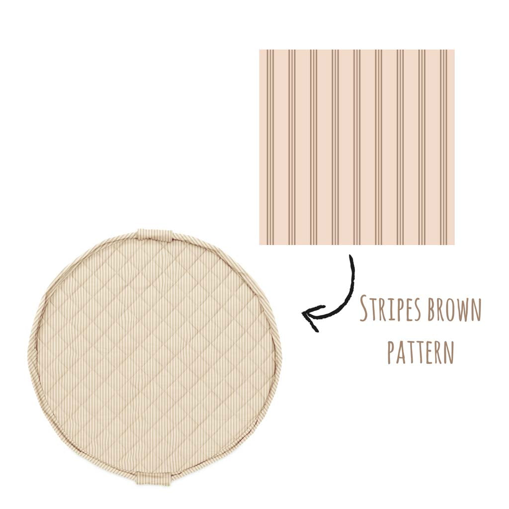 Play&Go Noomad soft stripes brown organic babymat & bag