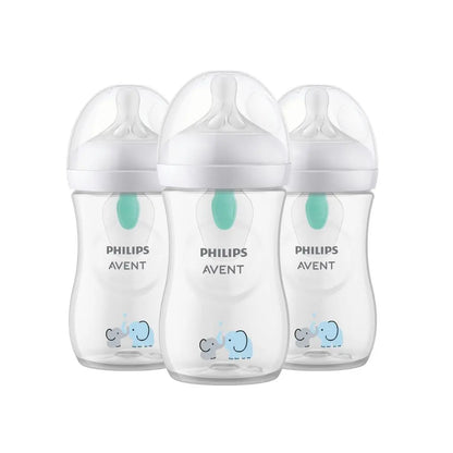 Philips AVENT Biberon Natural Response AirFree Eléphant transparent 260 ml - 3 pièces