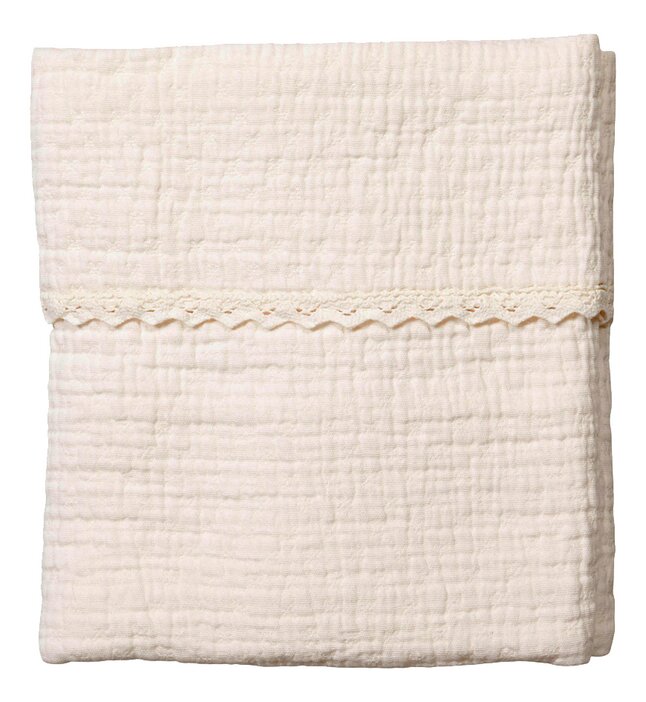Koeka Couverture pour berceau ou parc Elba Lace Milky