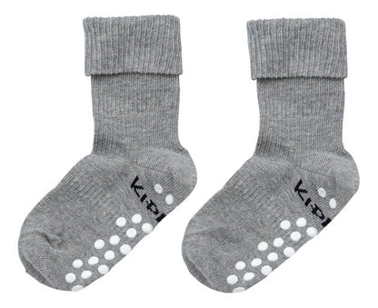 KipKep Paire de chaussettes Antidérapantes Grey 12 à 18 mois