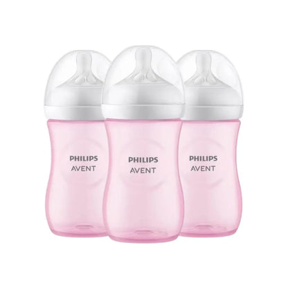 Philips AVENT Biberon Natural Response rose 260 ml - 3 pièces