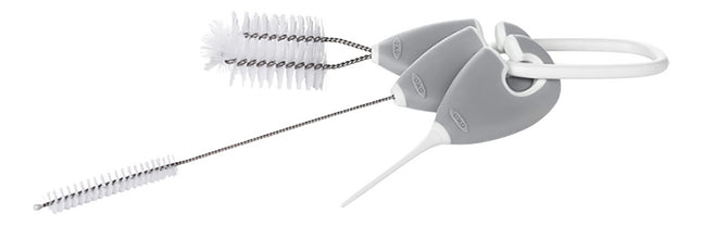 OXO Tot Set de goupillons pour gobelets avec paille et à bec Grey