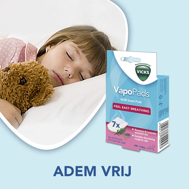 Vicks Geurtablet VapoPads Rozemarijn & Lavendel - 7 stuks