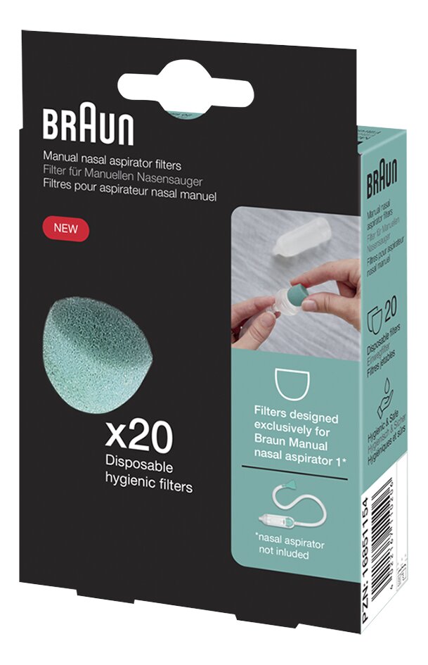 Braun Filtres jetables pour mouche-bébé manuel 1 - 20 pièces