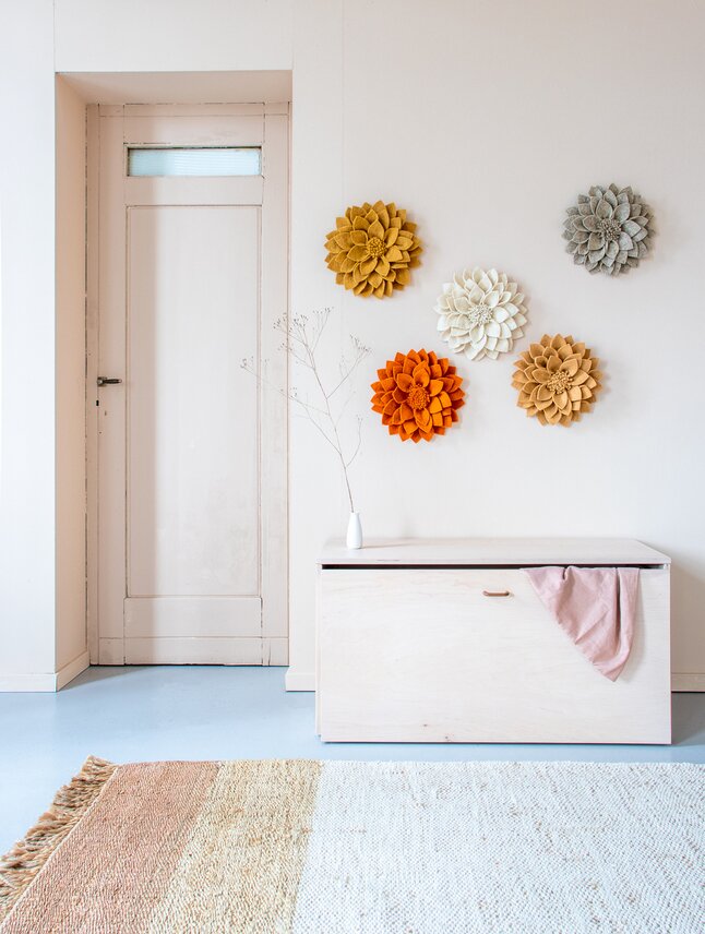 KidsDepot Wanddecoratie Kuba Bloem crème