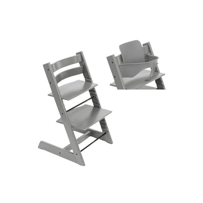 Stokke® Eetstoel Tripp Trapp® Bundel Storm Grey + Baby set²