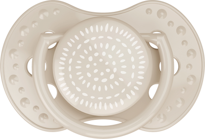 Difrax Fopspeen + 3 maanden LOVI Dynamic Harmony Cream/Light Brown - 2 stuks