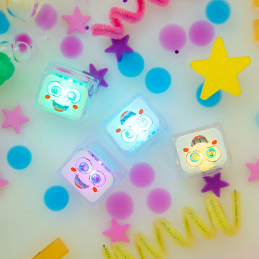 Glo Pals Badspeelgoed Light-Up Party Cubes - 4 stuks