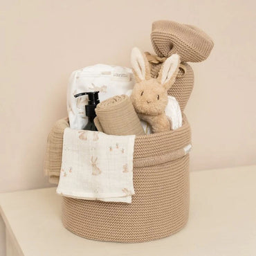 Little Dutch Panier de rangement Basic Knit rond beige
