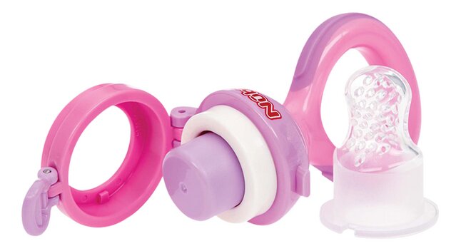 Nûby Grignoteur en silicone rose
