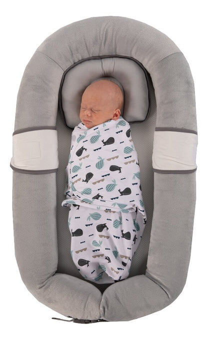 Bo Jungle Inbakerdoek B-Wrap Whale TOG 0,5 Blue 60 cm