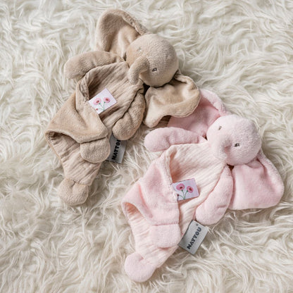 Nattou Mini doudou olifant zand
