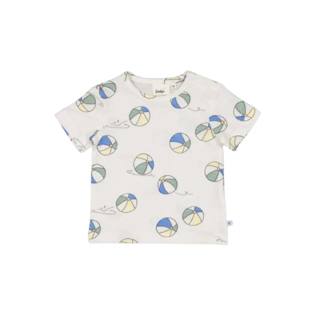 Feetje T-shirt AOP Pool Time m 80 Offwhite Jongens