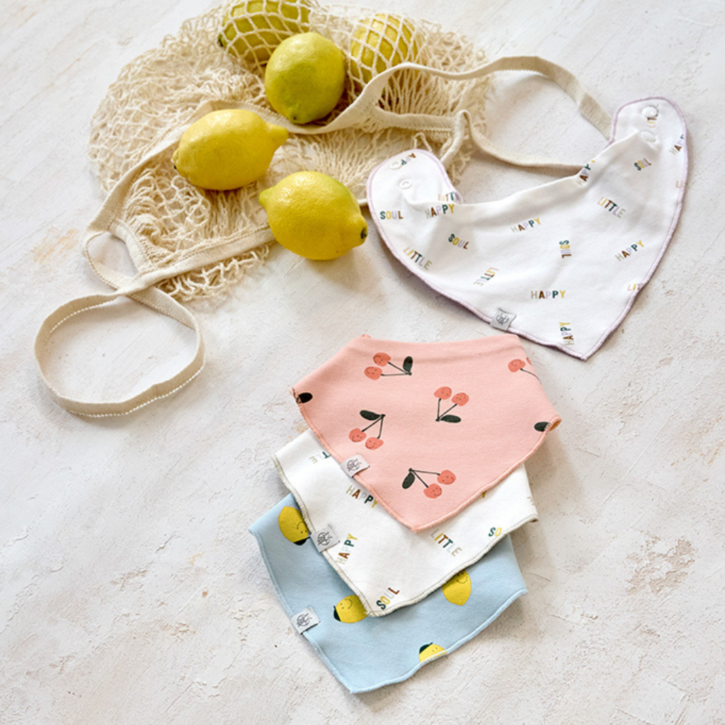 Lässig Bandana slab Happy Fruits Cherry - 2 stuks